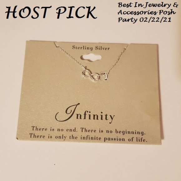 Jewelry - 🎉HP🎉   NEW! Sterling Silver Infinity Necklace